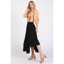 Load image into Gallery viewer, Annabelle Hankerchief Hem Midi Skirt