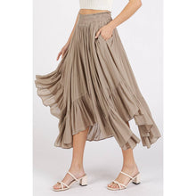 Load image into Gallery viewer, Annabelle Hankerchief Hem Midi Skirt