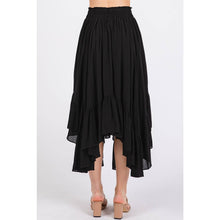 Load image into Gallery viewer, Annabelle Hankerchief Hem Midi Skirt