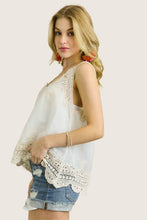 Load image into Gallery viewer, Amelia Embroidered Crochet Tank