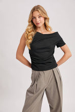 Load image into Gallery viewer, Asymmetrical Ruched Top