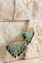 Load image into Gallery viewer, Lavinia Beaded Earrings-Teal-Pine
