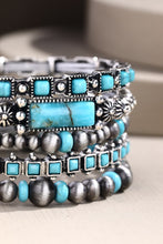 Load image into Gallery viewer, Nevada Turquoise Stacked Bracelet
