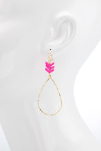 Load image into Gallery viewer, Kaye Chevron Teardrop Earrings
