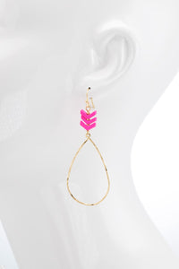 Kaye Chevron Teardrop Earrings