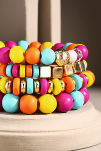 Birdie Bright and Colorful Stacked Bracelet