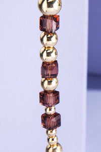 Melody Glass Bead Necklace - Peach