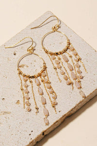 Crystal Fringe Earrings - Multi