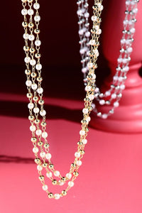 Ingrid Petite Pearl Beaded Necklace - Gold