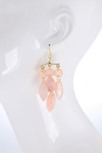 Avalon Drop Earrings in Light Pink