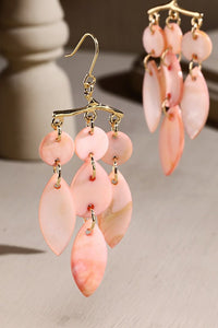 Avalon Drop Earrings in Light Pink