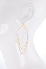 Load image into Gallery viewer, Helen Pearl Earrings - Cream &amp; Gold

