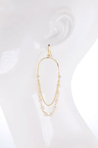 Helen Pearl Earrings - Cream & Gold