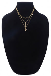 Lindsay Layered Crystal Necklace - Silver