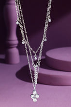 Load image into Gallery viewer, Lindsay Layered Crystal Necklace - Silver
