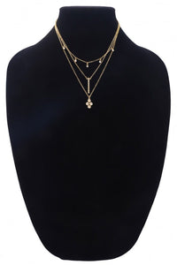 Lindsay Layered Crystal Necklace - Gold