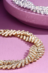 Katheryne Rhinestone Bracelet - Gold