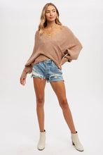 Load image into Gallery viewer, Elena Crossover Sweater in Caramel Latte
