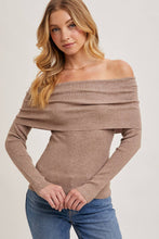 Load image into Gallery viewer, Brandi Off Shoulder Fitted Sweater
