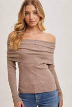 Load image into Gallery viewer, Brandi Off Shoulder Fitted Sweater
