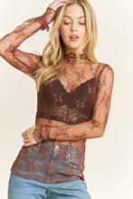 Load image into Gallery viewer, Lizzy Sheer Mesh Layering Top - Black
