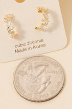 Load image into Gallery viewer, Cz Mini Silver Earrings
