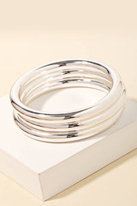 Metallic Triple Bangle Bracelet: G