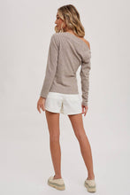 Load image into Gallery viewer, Jordyn Ruched One Shoulder Sweater in Cinnamon Dulce
