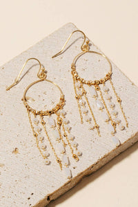 Crystal Fringe Earrings - Multi