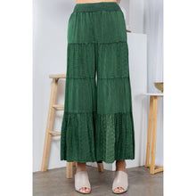 Load image into Gallery viewer, Basil Embroidered Patchwork Pants With Smocked Waist
