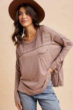 Load image into Gallery viewer, Emma Embroidered Long Sleeve Tee in Mauve
