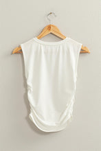 Load image into Gallery viewer, Dora Ruched Sleeveless Top in Off White
