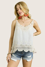 Load image into Gallery viewer, Amelia Embroidered Crochet Tank
