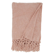 Load image into Gallery viewer, Knotted Chenille Throw: Blush / 50&quot;x60&quot;
