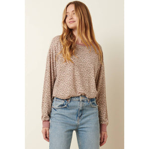 Andi Leopard Top in Mauve