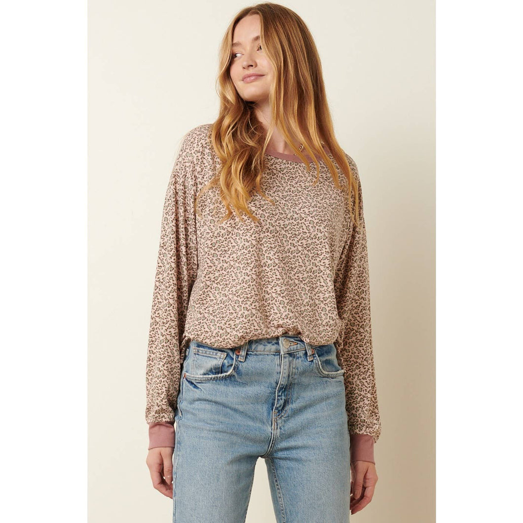 Andi Leopard Top in Mauve