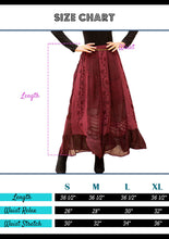 Load image into Gallery viewer, Crystal Embroidered Maxi Skirt With Side Pockets
