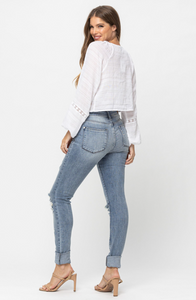 Delilah Destroyed Skinny Jeans - Long Inseam