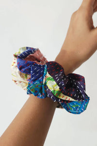 Silk Kantha Scrunchies - each