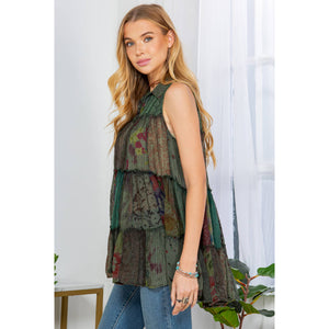 Emma Patchwork Buttondown Blouse