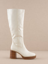 Load image into Gallery viewer, The Juniper White | Platform Knee-High Boots
