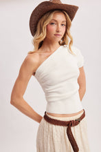 Load image into Gallery viewer, Delia Draped Knit Asymmetric One Shoulder Top
