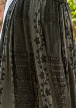 Load image into Gallery viewer, Crystal Embroidered Maxi Skirt With Side Pockets
