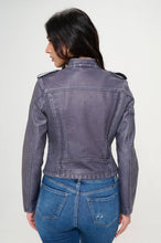 Load image into Gallery viewer, Abigail Racer Jacket in Blue Grey
