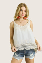 Load image into Gallery viewer, Amelia Embroidered Crochet Tank
