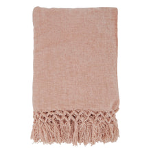 Load image into Gallery viewer, Knotted Chenille Throw: Blush / 50&quot;x60&quot;
