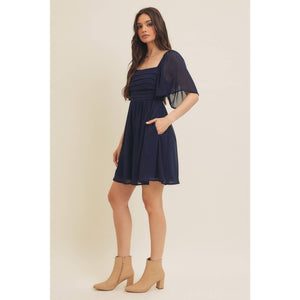 Vanessa Ruched Bodice Dress