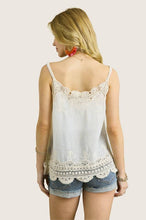Load image into Gallery viewer, Amelia Embroidered Crochet Tank
