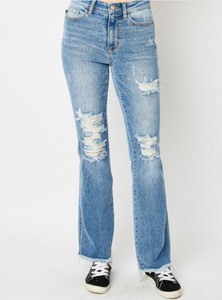 Marissa Frayed Hem Bootcut Jeans