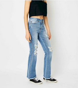 Marissa Frayed Hem Bootcut Jeans